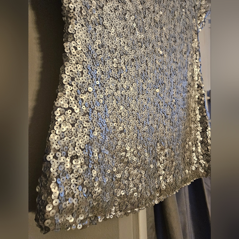Worthington NEW Silver Sequins Top - Picture 10 of 11